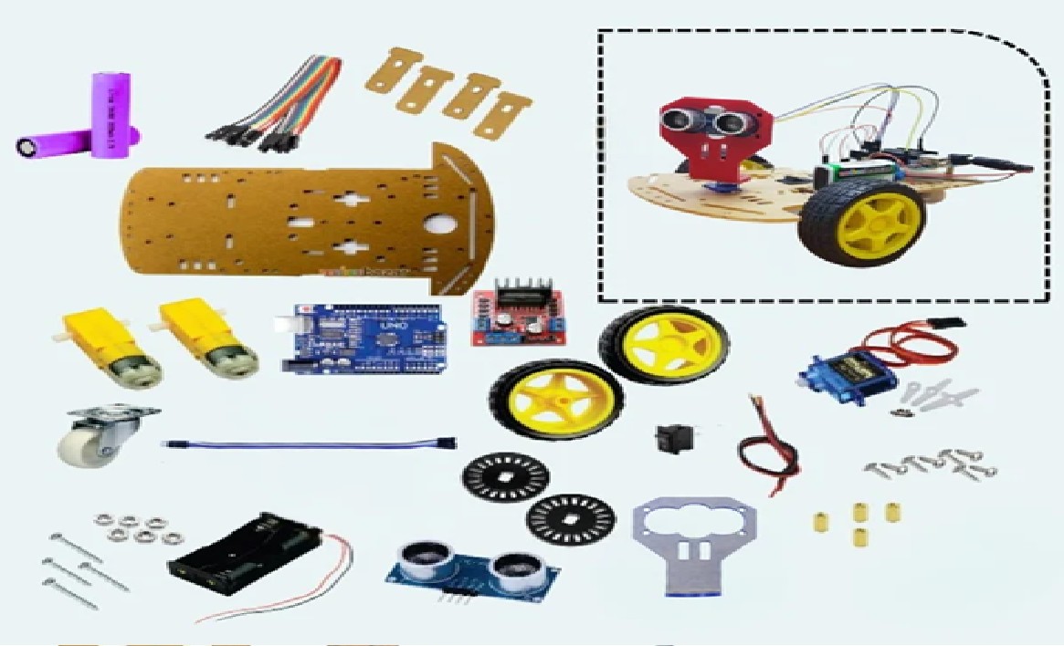 2WD Obstacle Avoiding Robot Kit - DIY Ultrasonic Robotic Project